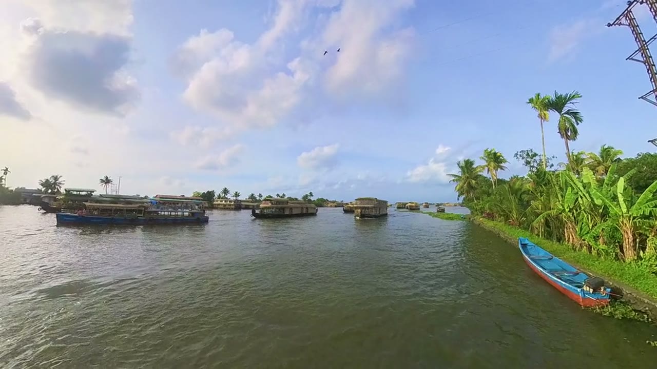 A traditional houseboat on Kerala’s backwaters